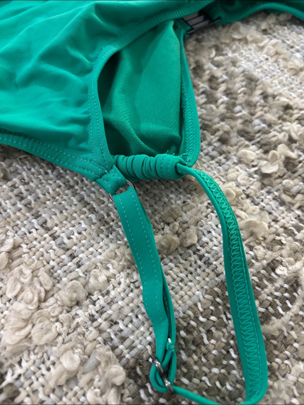 Kenneth Cole Green 2 Piece Ruched  Bikini Set Swimsuit Size M - Picture 7 of 16